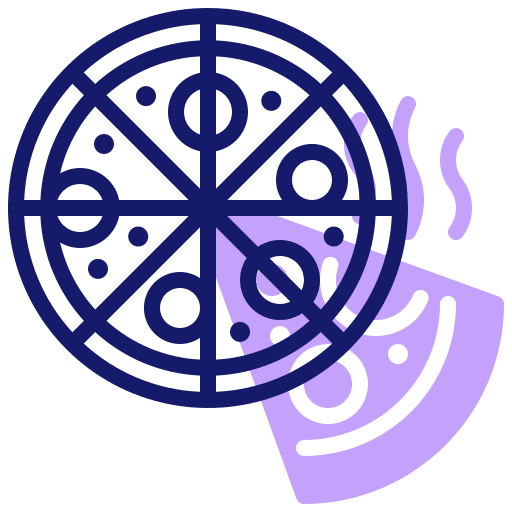 Pizza salami dough pizza icon Pizza salami dough pizza icon