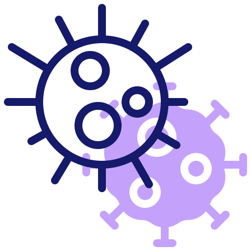 Virus disease healthcare and medical bacteria icon