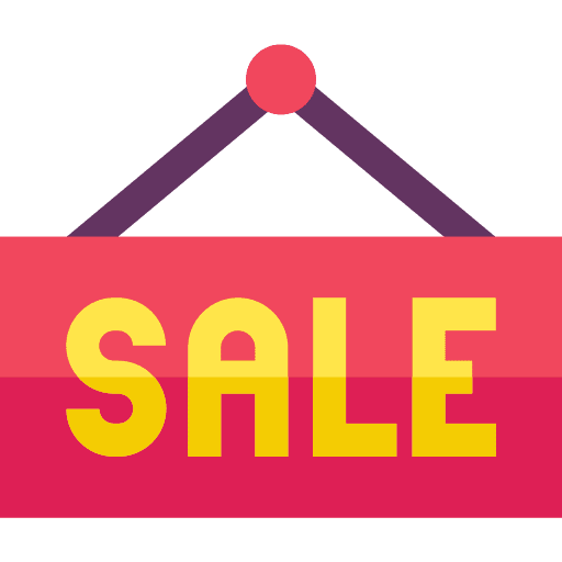 Sale signboard sale shop icon