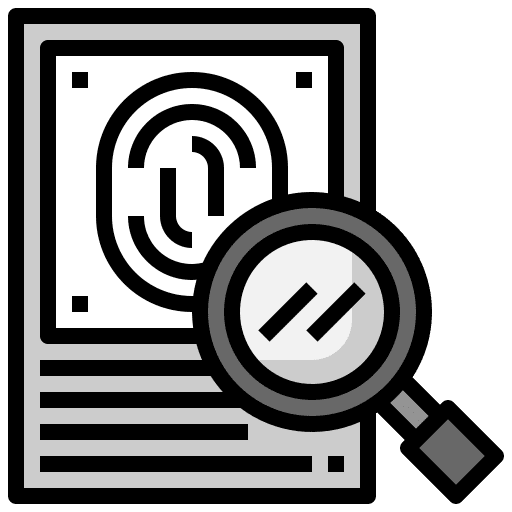 Fingerprint crime evidence investigation icon Fingerprint crime evidence investigation icon
