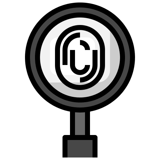 Fingerprint detective evidence magnifying glass icon Fingerprint detective evidence magnifying glass icon