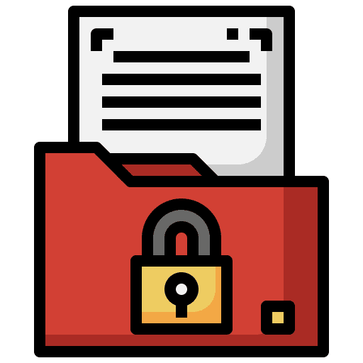 Folder files and folders project security icon