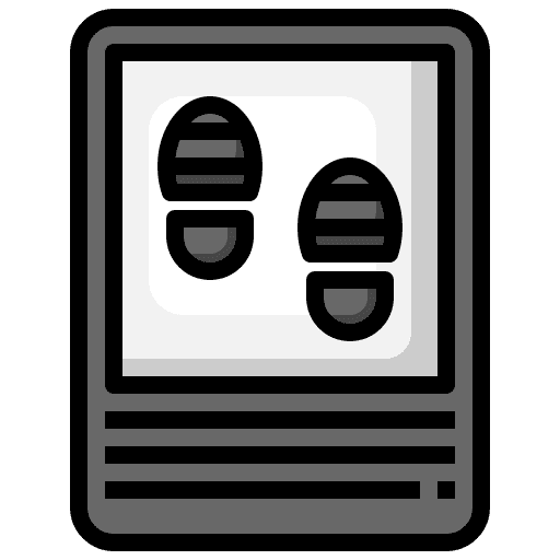 Footsteps photo steps detective icon Footsteps photo steps detective icon
