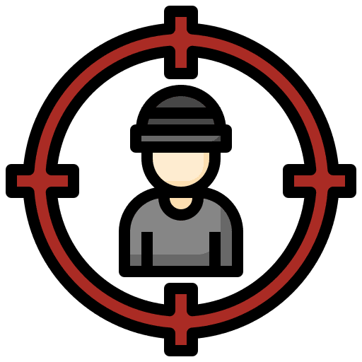 Target aim user shooting icon Target aim user shooting icon