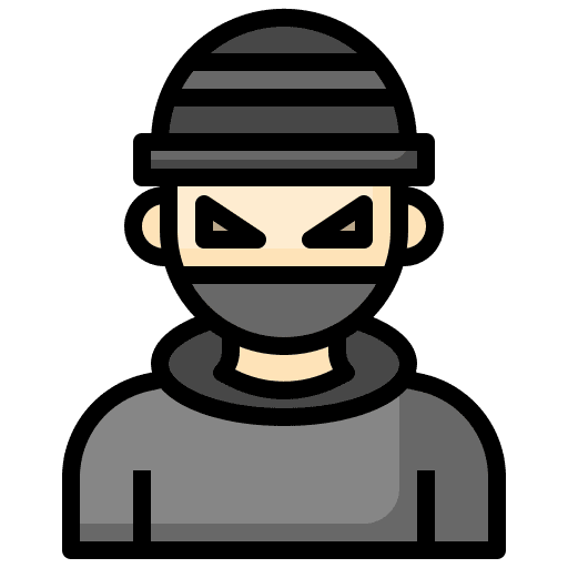 Thief ski mask robber terrorist icon