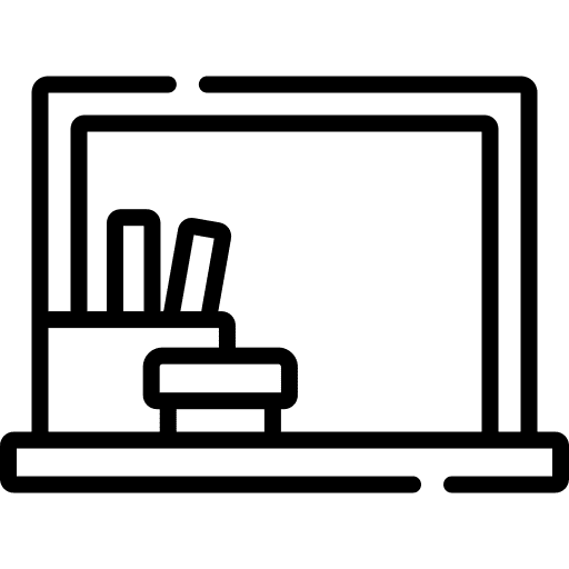 Blackboard school material classroom chalkboard icon