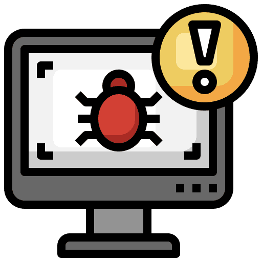 Bug malware hacking virus icon Bug malware hacking virus icon