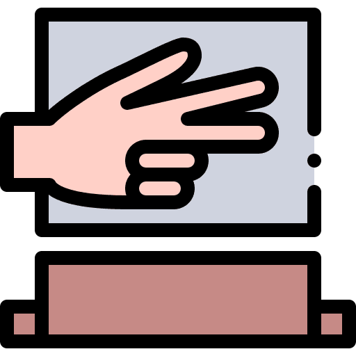 Hand show theater theatre icon Hand show theater theatre icon