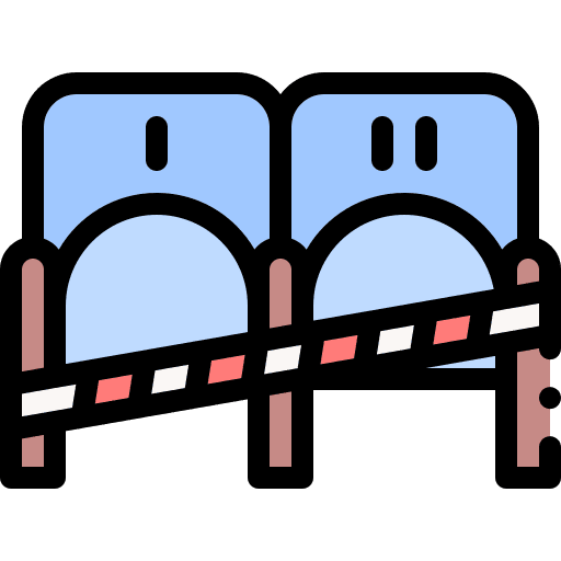 Seats limited keep distance seats icon