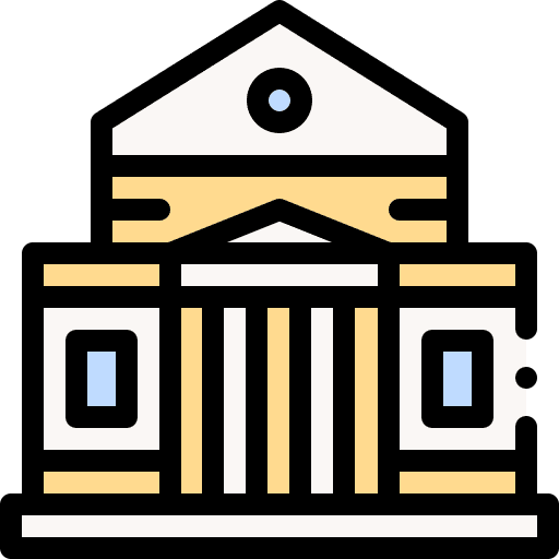 Theatre entertainment theater building icon