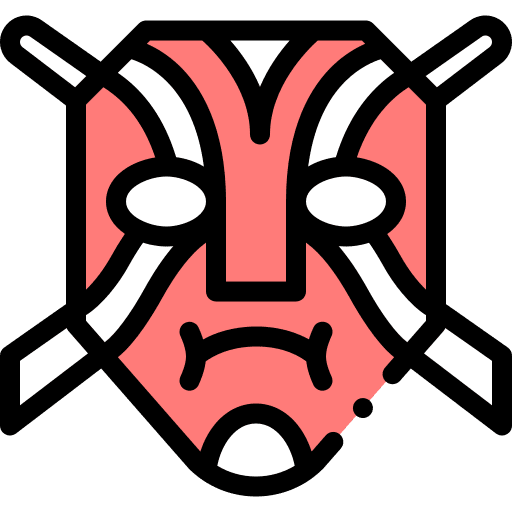 Kabuki drama mask theater icon Kabuki drama mask theater icon