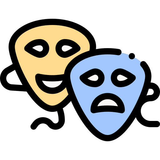 Mask entertainment comedy masks icon Mask entertainment comedy masks icon