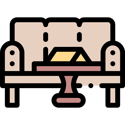 Theater furniture and household armchair seats icon Theater furniture and household armchair seats icon