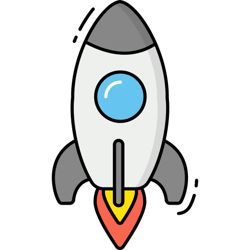 Rocket spring swing rocket rocket ship rocket launch icon