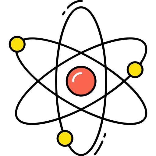 Atom education science orbital icon