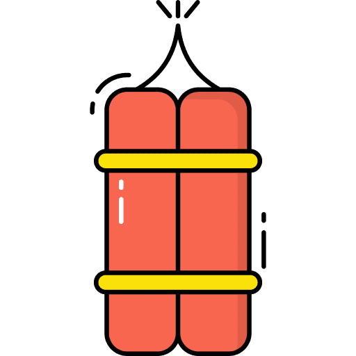 Dynamite detonation explosion weapon icon Dynamite detonation explosion weapon icon