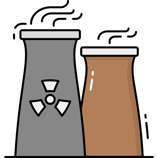 Nuclear energy nuclear plant radiation industry icon Nuclear energy nuclear plant radiation industry icon