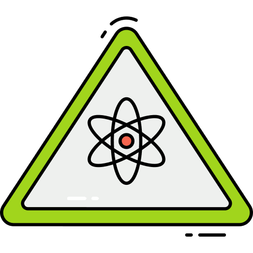 Toxic nuclear industry shapes and symbols icon Toxic nuclear industry shapes and symbols icon