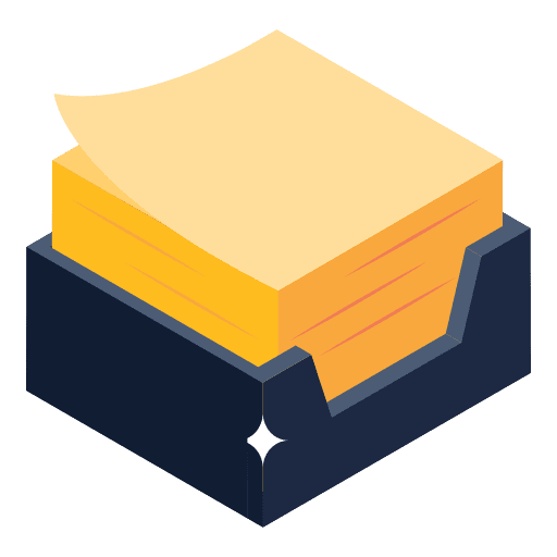 Paper sheets stack paper icon