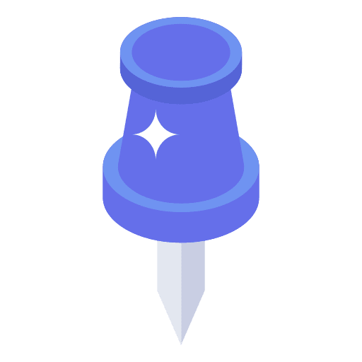 Pushpin tack office material education icon