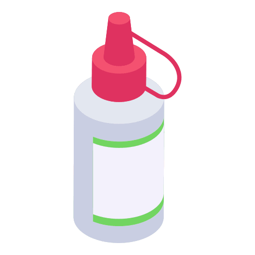 Liquid glue bottle stationery school material icon
