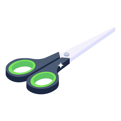 Scissors cut handcraft education icon