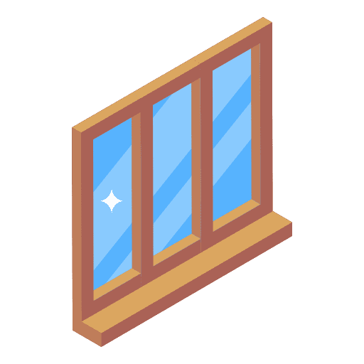 Window carpenter furniture and household wood icon