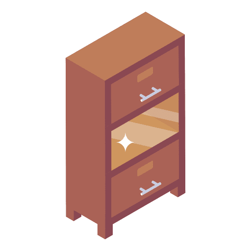 Drawer furniture and household drawer interior decorating icon