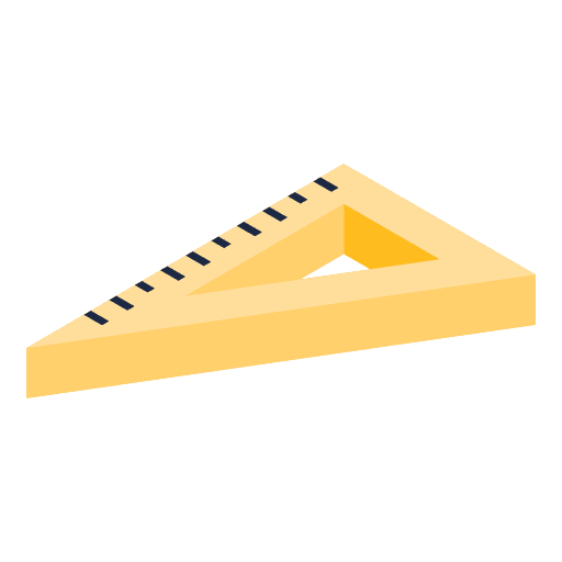 Geometry tools rulers ruler set square icon