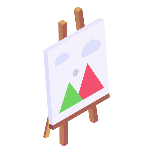 Painting painting landscape easel icon