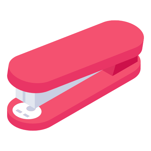 Stapler paper stationery education icon