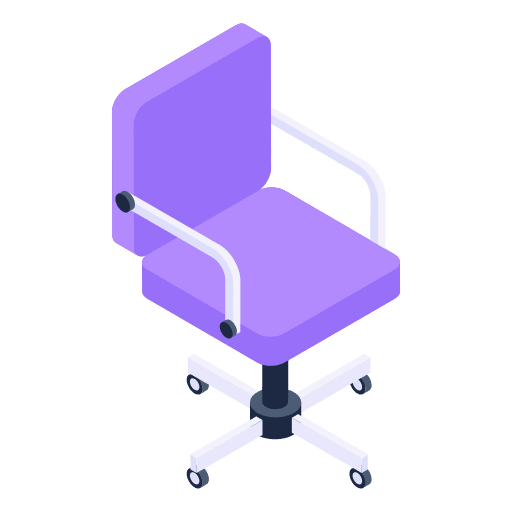 Swivel chair office furniture and household seat icon