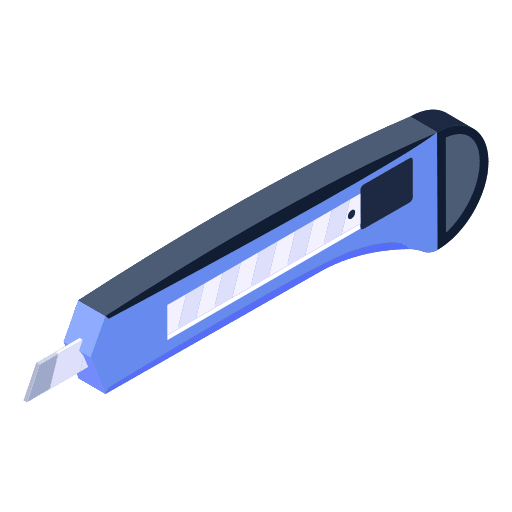 Utility knife cutter tool education utility icon