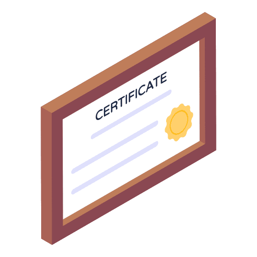 Certificate certificate patent degree icon