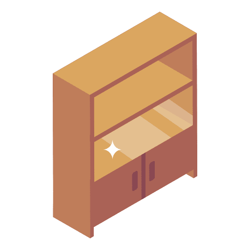 Bookshelf case library shelf icon