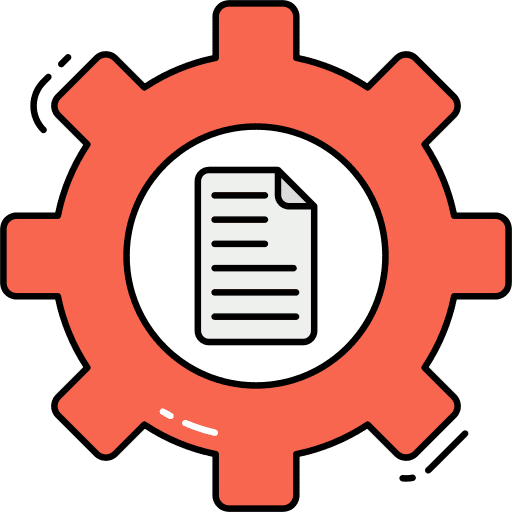 Content management content management file gear icon
