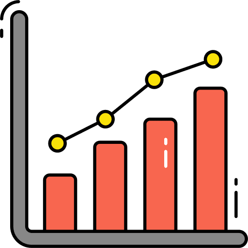 Growth chart growth report growth graph diagram icon