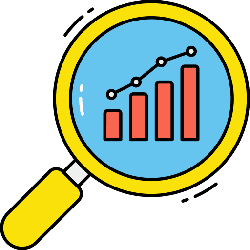 Market research marketing study market icon