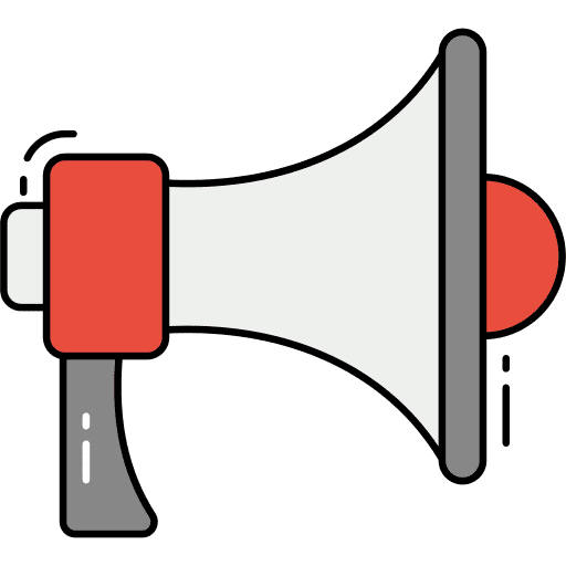 Megaphone marketing tools and utensils announcement icon Megaphone marketing tools and utensils announcement icon