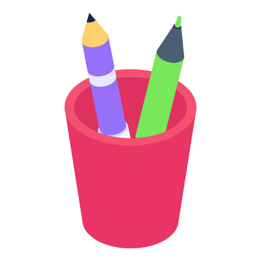 Pencil holder school material pencil case education icon