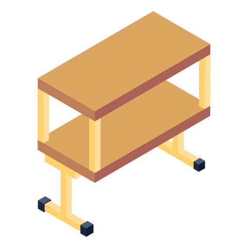 School desk education furniture and household student icon