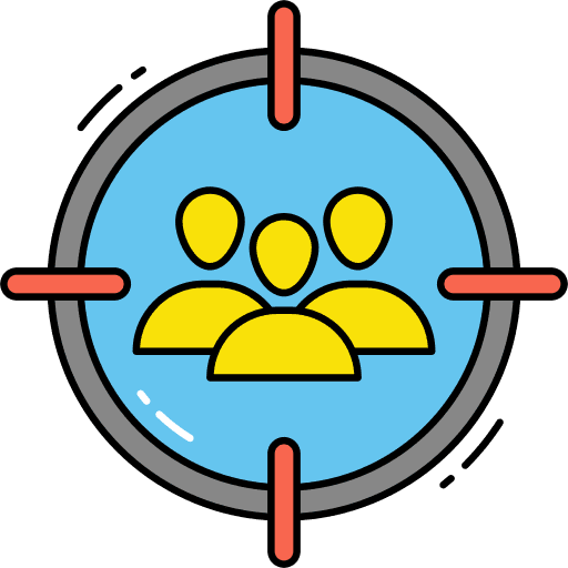 Target audience target audience seo and web people icon