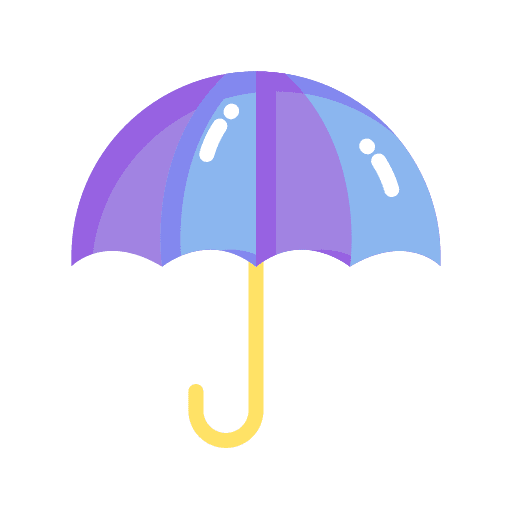 Umbrella shape tools and utensils protection icon