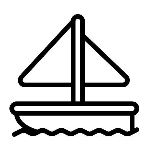 Boat sailboat transportation sea icon