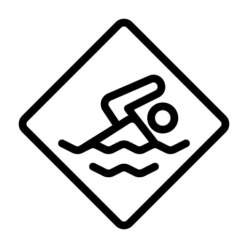 Swimming signal signaling swimming icon