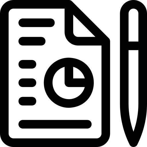 Data analytics pie chart data analysis report icon