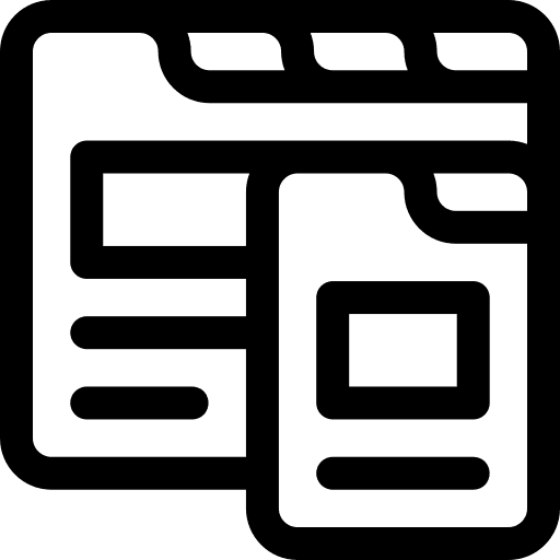 Adaptive browser webpage responsive icon Adaptive browser webpage responsive icon