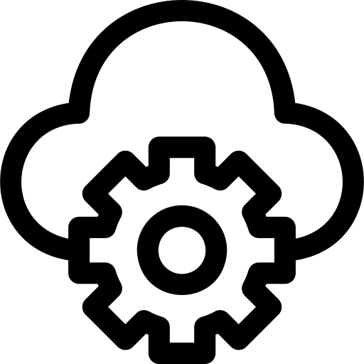 Cloud gear settings configuration icon Cloud gear settings configuration icon