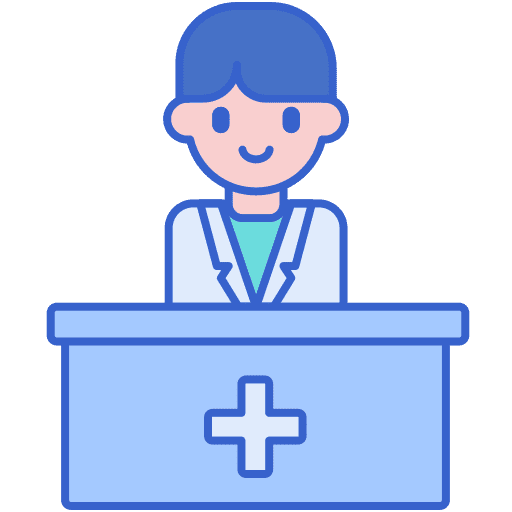Doctor male officer hospital icon