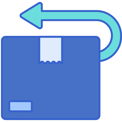 Easy returns shipping and delivery delivery package icon